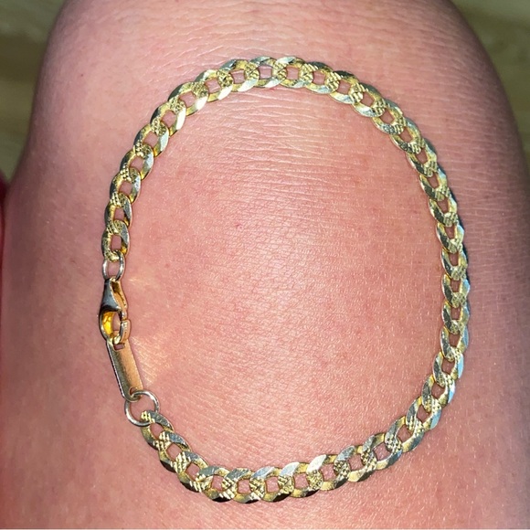 Gold 925 dainty link women’s bracelet GUC - Picture 6 of 9